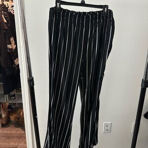 Black and White Striped Pants